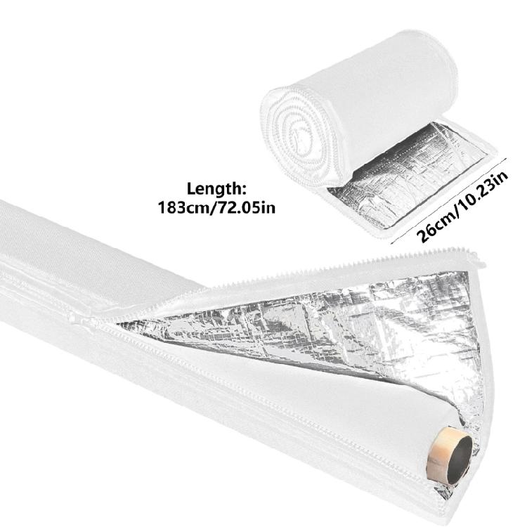 Insulated Air Conditioning Pipe Sleeve Zipper Design Aluminum Foil Lining Weather Resistant Cover for Outdoor Unit
