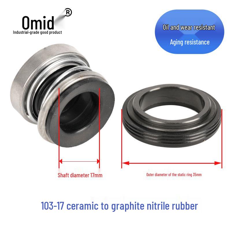 Sello Mecánico de Bomba de Agua, Eje de Grafito Cerámico, Tamaño 103/104-12-25-4