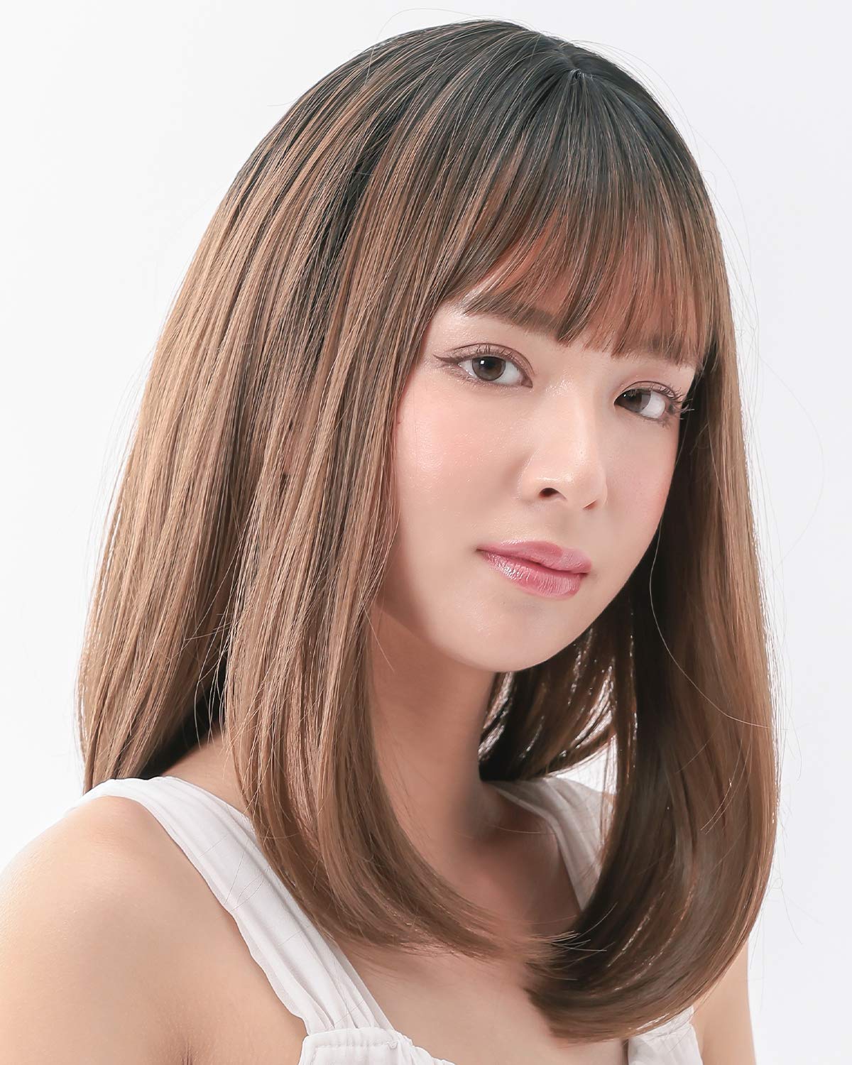 

Парик Средний Полный Парик Простой Миди Черные Волосы Блондинка Пудинг Свободный Размер Миндаль Коричневый Пудинг [AQUADOLL] P-AMB. wg317P-AMB