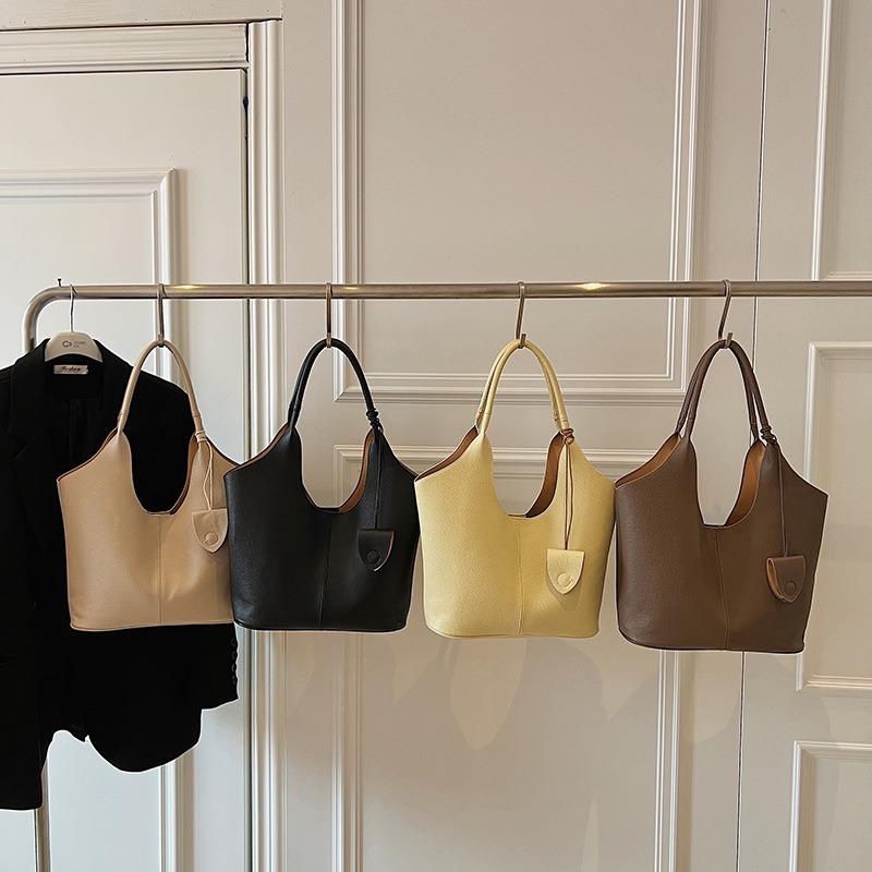 Simple niche bucket bag women's summer new large-capacity versatile casual shoulder tote armpit bag