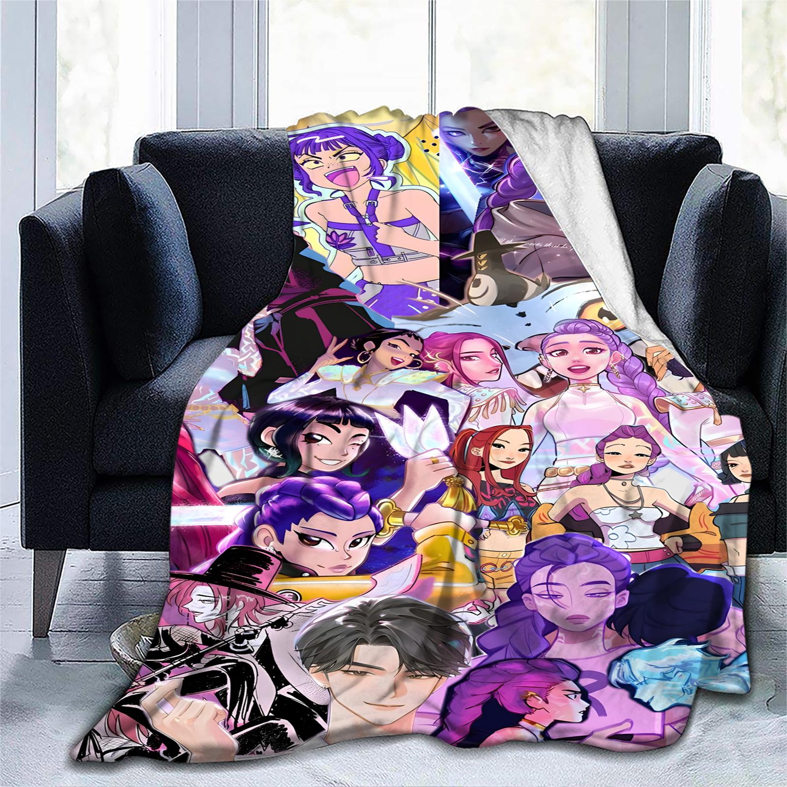 

150*200cm Flannel Digital Printed Blanket Conditioning Blanket Sofa Blanket Girl Gift One Size