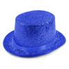 Magician Hat Wide Brim Fedora Hat Stage Top Hat Short Brim Flickering Glitter
