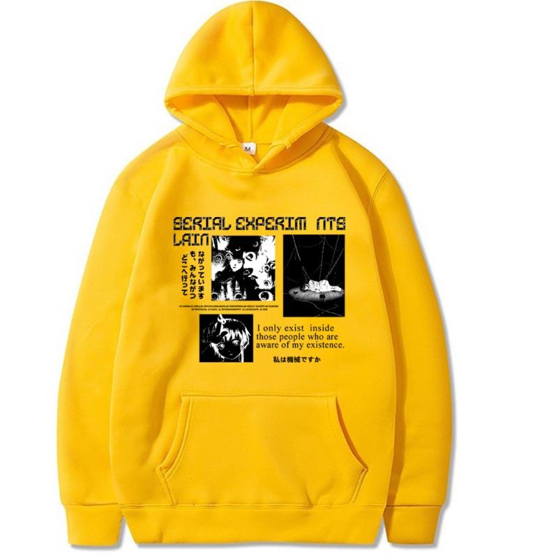 Serial Experiments Lain Iwakura Autumn Men's Hoodie Sweatshirt Men Womnen Fashion Brand Design Pullover Men's Fleece Hoodies