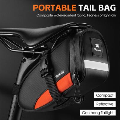 Borsa per tubo da sella per bici Borsa impermeabile per bicicletta sotto i sedili Borsa per ciclismo di grande capacità rapida