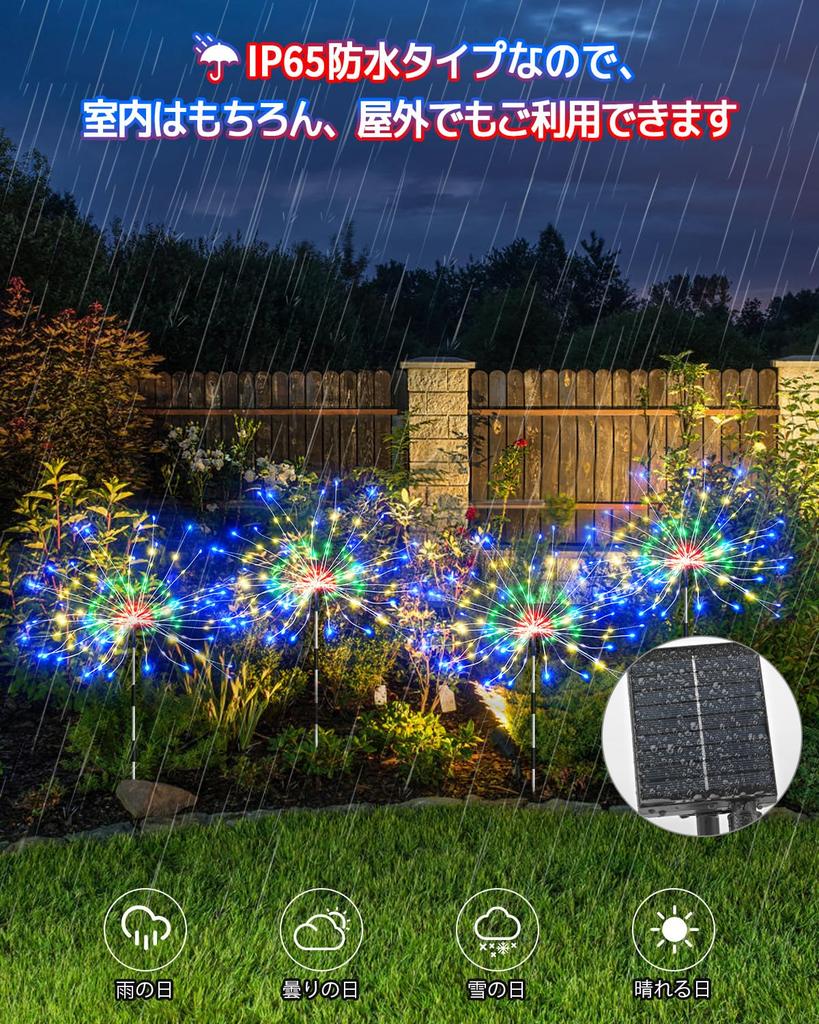 cshare Solar String LED Illumination 640 Garden Recessed Solar USB Solar Battery Level 8 Lighting Gardening Lights with Remote Suitable for Flower and