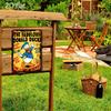 2D Flat, Disney Vintage Metal Wall Decor - Donald Duck Retro Decoration with Fabulous Title - Heavy-Duty Tinplate Sign for Home,