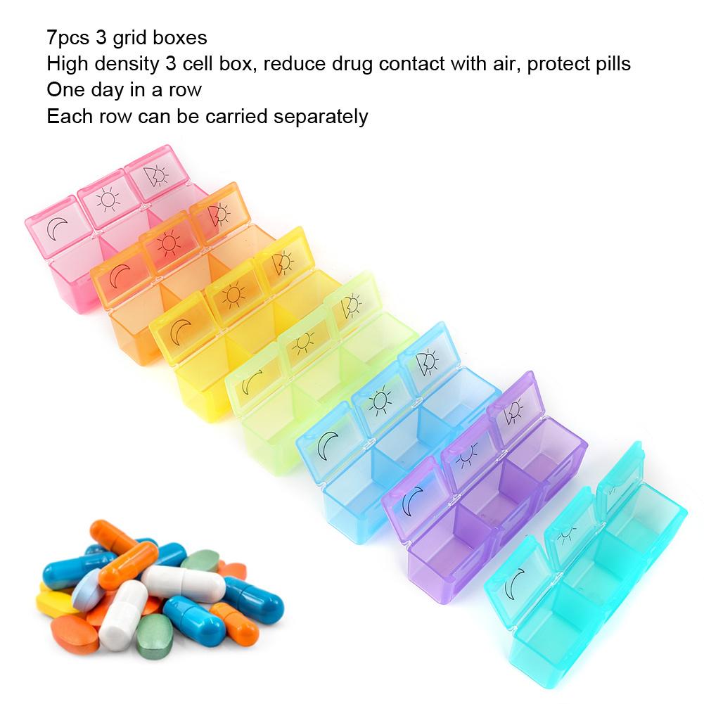 7 Day Week Pills Weekly Medicine Organizer  Tablet Storage Case Holder