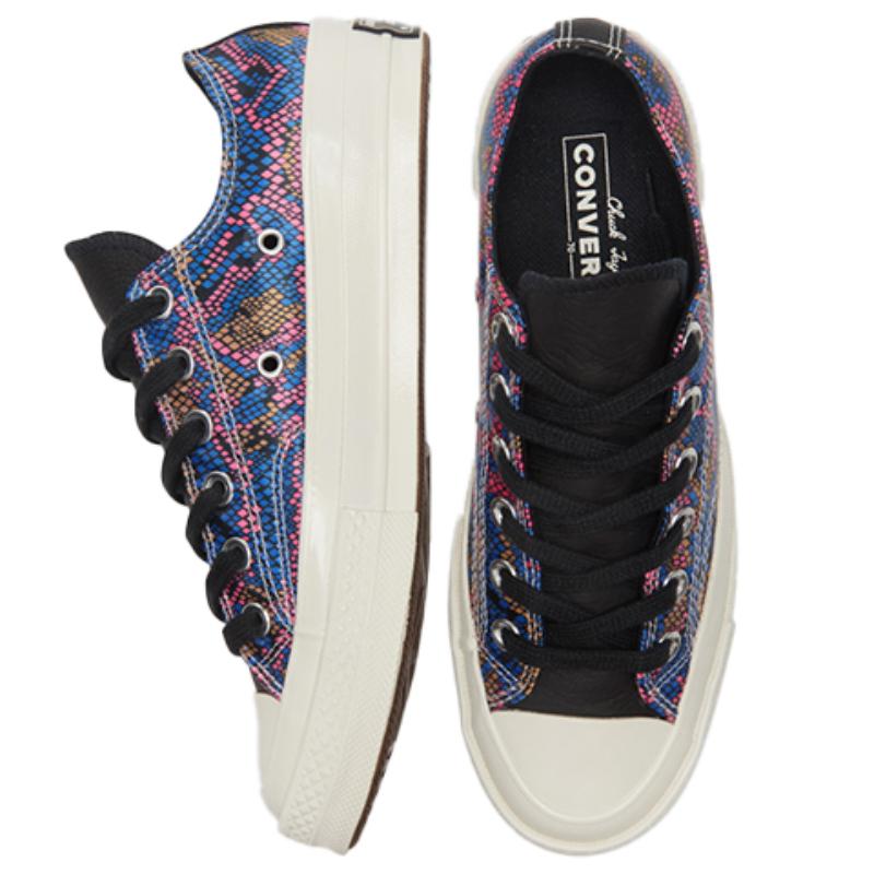 Converse 1970s Chuck Taylor All Star Synthetic Leather Snake Print Non-Slip Abrasion Resistant Low Top Board Shoes Women's Colour