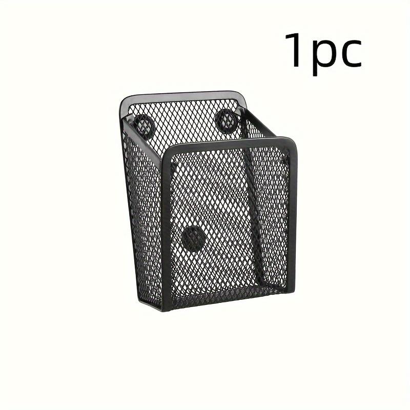 

1pc Magnetic Pencil Holder – Strong Magnets & Mesh Design for Whiteboard, Refrigerator & Locker – Space-Saving Organizer чёрный