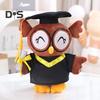 Graduation Owl Bear Doll Cute Plush Class of 2025 Gift for Her Him Personalized School Stuffed Animal Mini Doctoral Hat Design Graduation Decorations