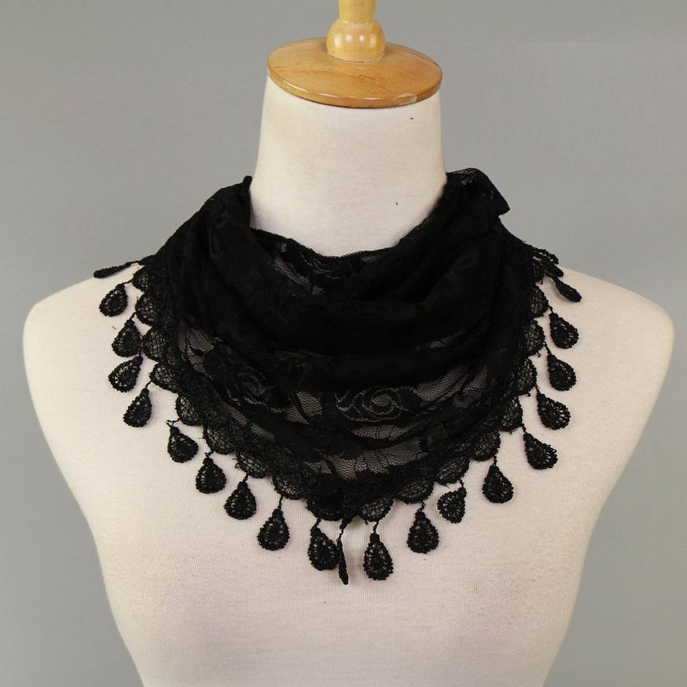 Any Occasion Scarf Fashionable Neckerchief Hollow Rose Scarf Lace Scarf