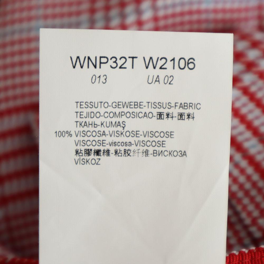 Unused Emporio Armani Check Pattern Slacks Pants 36 Reddish Women Used