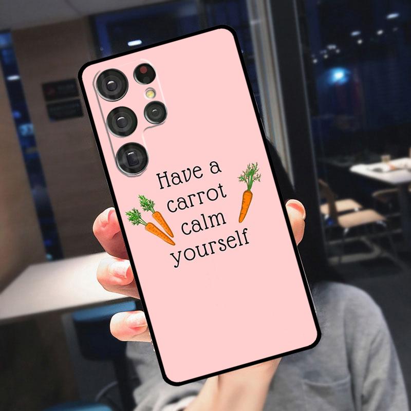 Carrot Vegetable Food Cover For Samsung Galaxy S24 Ultra S25 S22 S23 Plus S20 S21 FE S9 S10 S23 FE Phone Case
