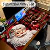 Christmas Theme Personalized Mouse Pad Custom Name Text Non Slip Desk Pad For Laptop Office Desktop