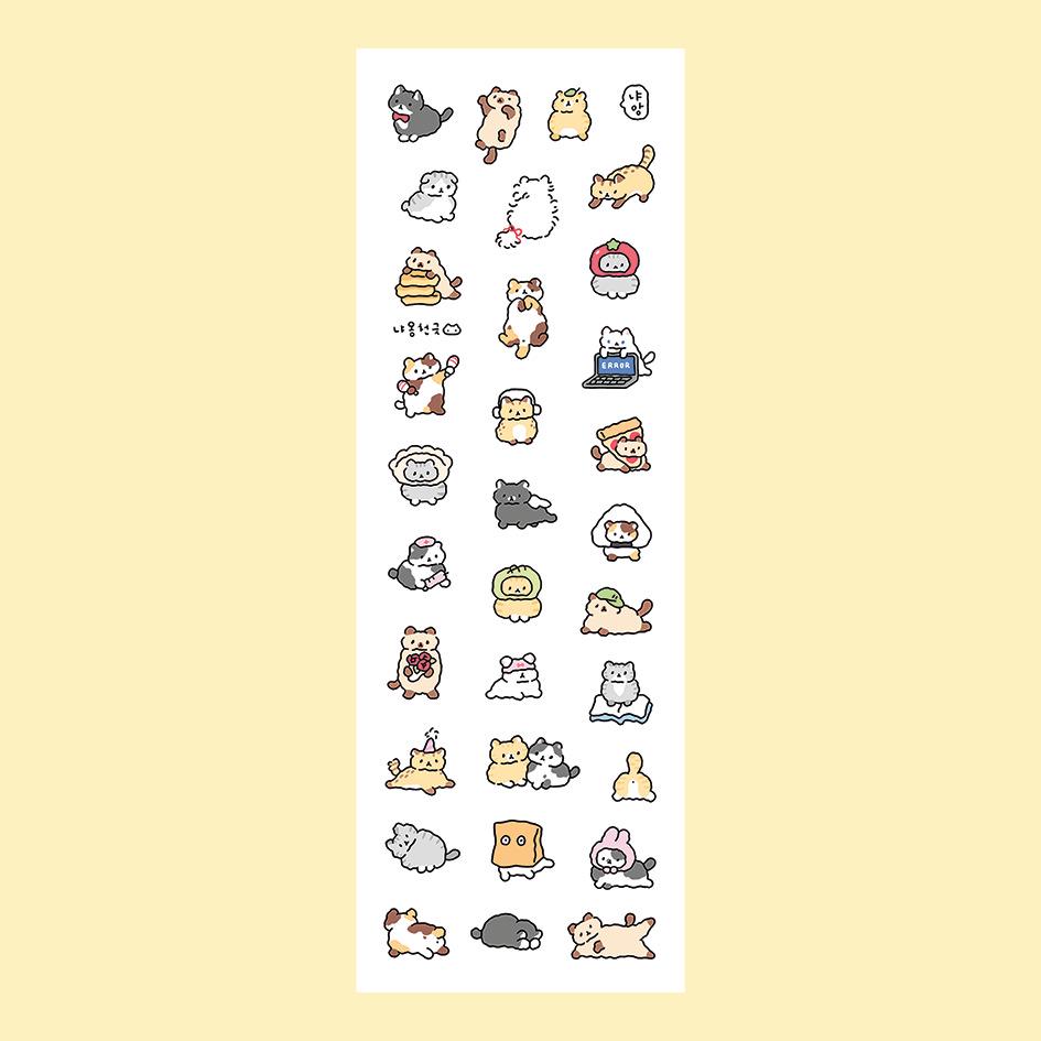 Korean Cute Graffiti Rabbit Stickers - Hand-Drawn Cartoon for DIY Journals