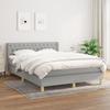 Vidaxl Letto Continentale Con Materasso, Grigio Chiaro 140X200 Cm, Tessuto