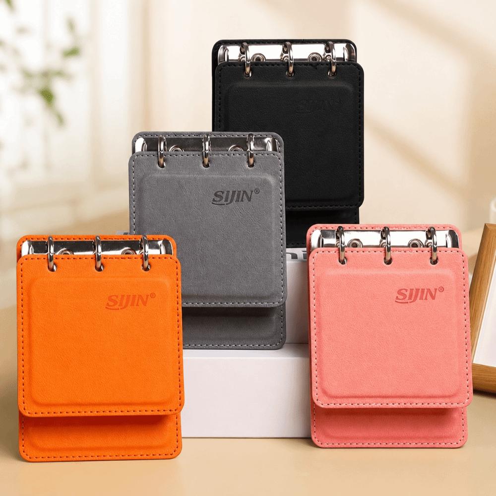 A7 Loose-leaf Notebook PU Leather Mini Journal Durable Note Pad Travel