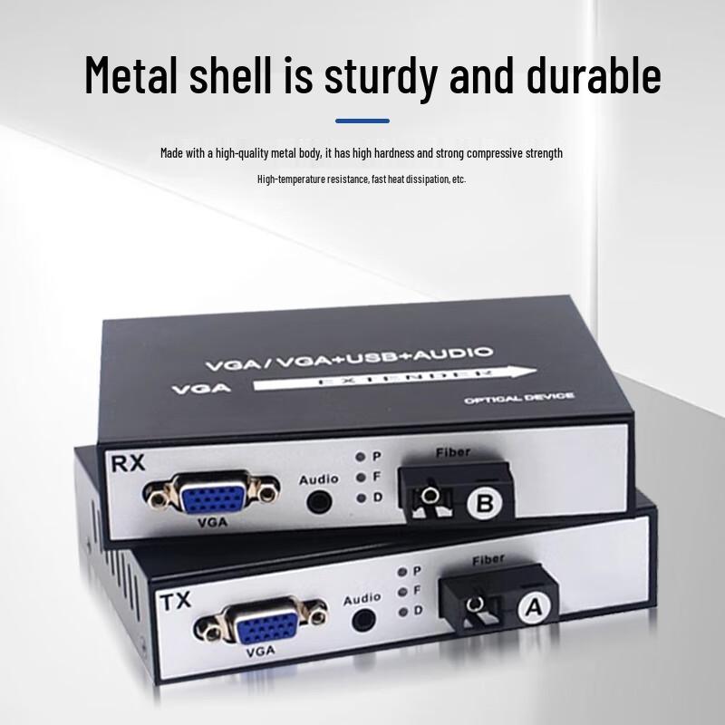 VGA & Audio Fiber Optic Extender (SC Single Fiber)