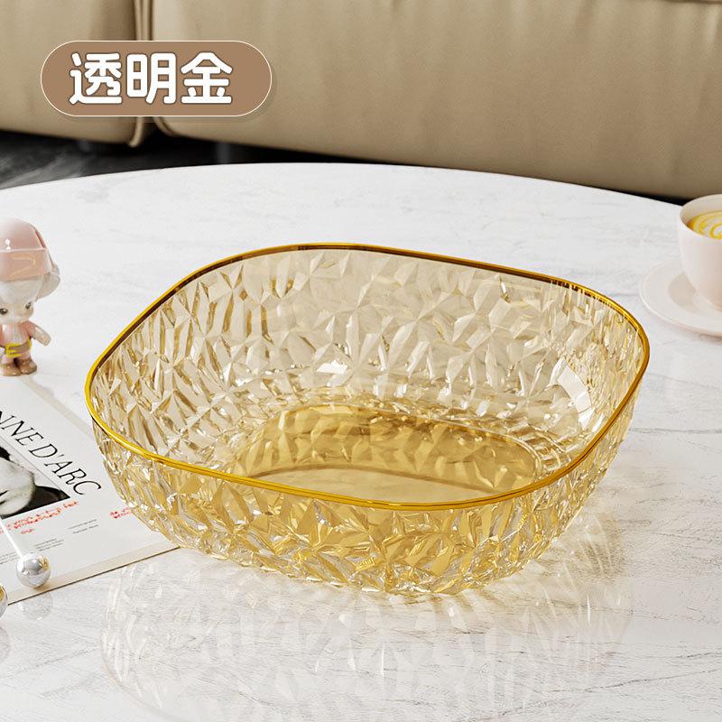 High-Value Fruit Plate Large-Capacity Household Living Room Light Luxury High-End Candy Plate Anti-Drop Snack Fruit Plate