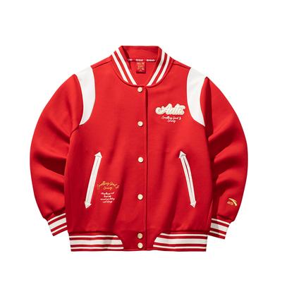 Anta Good Things Happen Series Knitted Sports Casual Jacket Women Jackets Deep-Red 162518727S-1