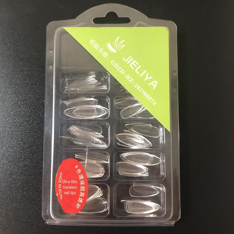 Ultra-thin Frosted Oval Nail Polish Patches - Dual Use, Full and Half Pieces (96 pcs)