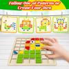 Non-Toxic Montessori Kids Wooden 3D Geometric Shape Jigsaw Wooden Mosaic Puzzle Toy Puzzle Board Set Baby Early Education Toy For Children