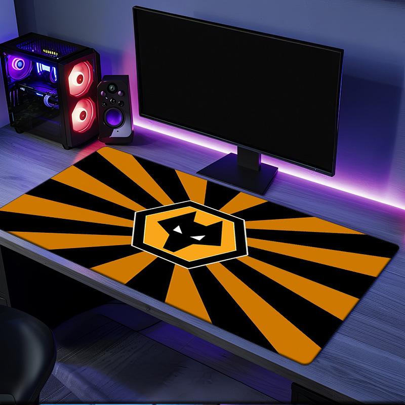 Flammende Wölfe Emblem Wanderer Mauspads, Gummibasis, Mauspads für Gamer und Bürogebrauch, Gaming Schreibtisch , Leicht zu reinigende Matte Weihnachtsgeschenke für Fans