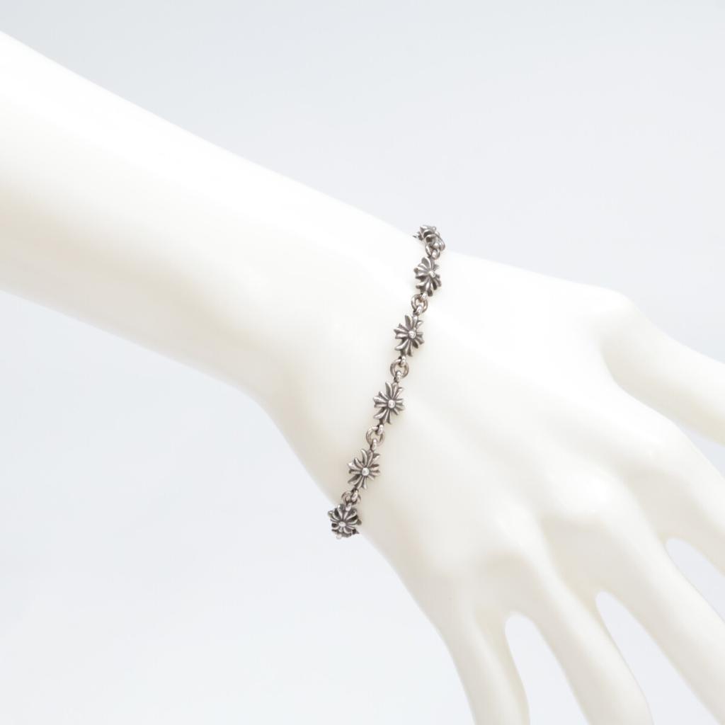 CHROME HEARTS 925 11 Článkový Drobounký E CH Plus Náramek StříbrnýPoužitý