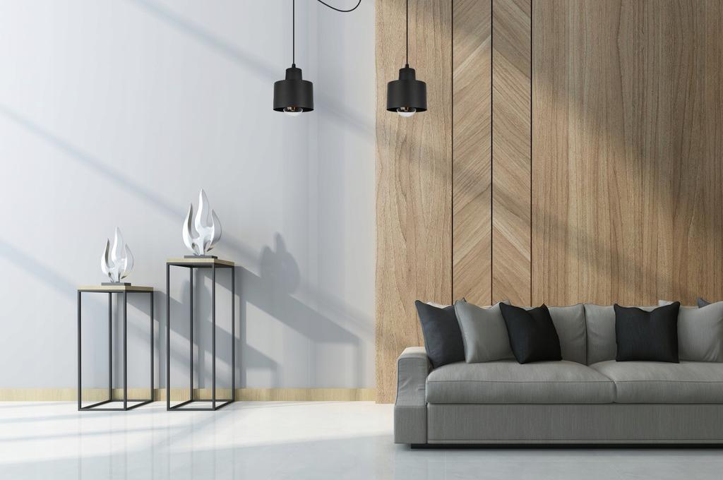 MODERN CEILING HANGING LAMP BLACK LED LAMP