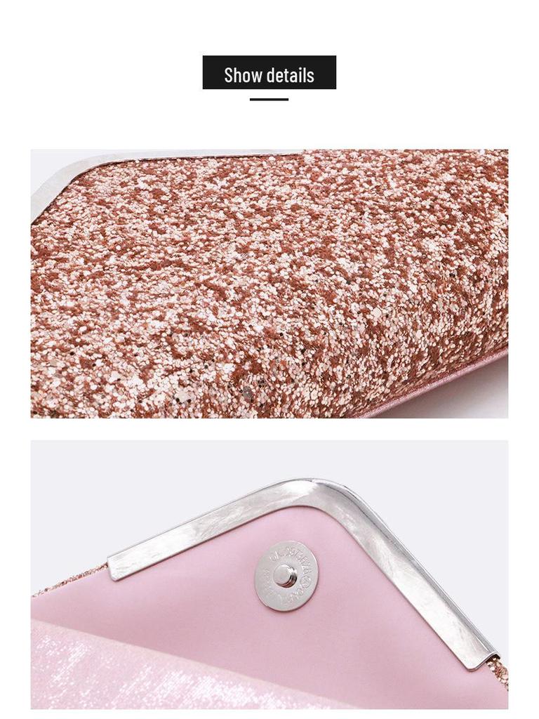 2024 Frühling Mode PU Pailletten Damen Kupplung und Make-up Abendtasche-128