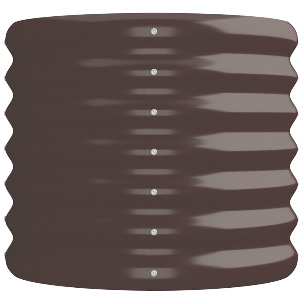 Vidaxl Raised Planter, Powder-Coated Steel, 224X40X36 Cm, Brown