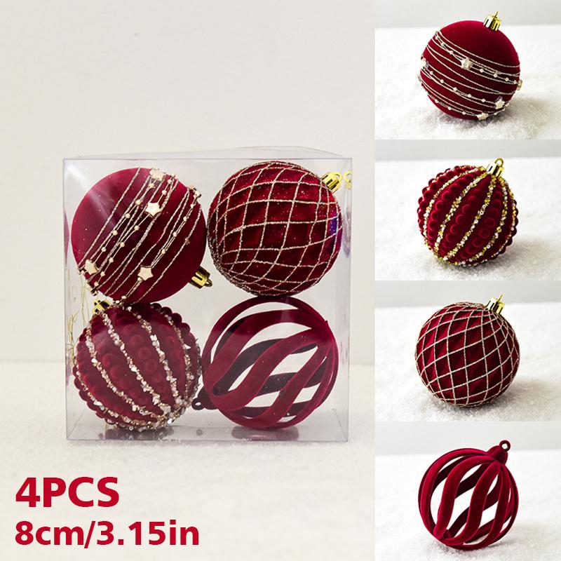 Caja de regalo decorativa navideña Decoración para árbol de Navidad Bola de algodón hueca colgante