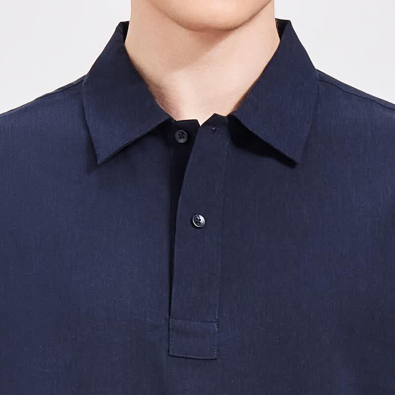 Men's Luxury Tencel-Linen Blend Polo Shirt
