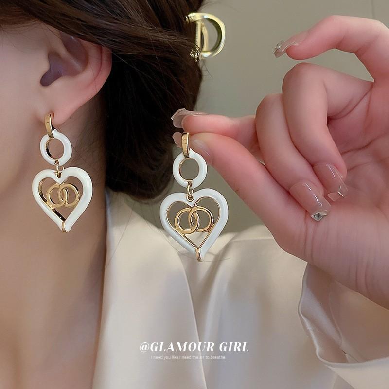 Love Geometric Earrings, Simple Flower Earrings, Fashionable Temperament Earrings, High-end Sense Earrings, Gifts