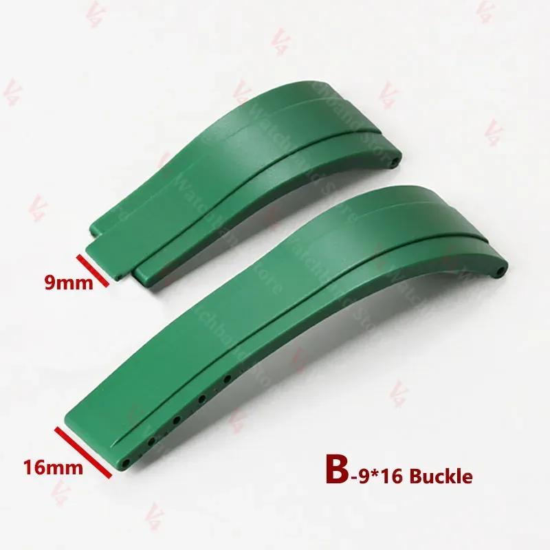 

20 мм ТПУ Силиконовый Браслет для Часов Rolex Submariner Ремешок для GMT Daytona Oyster Flex Металлическая Застежка Запасной Ремешок 20ММ 20mm-nologo зелёный