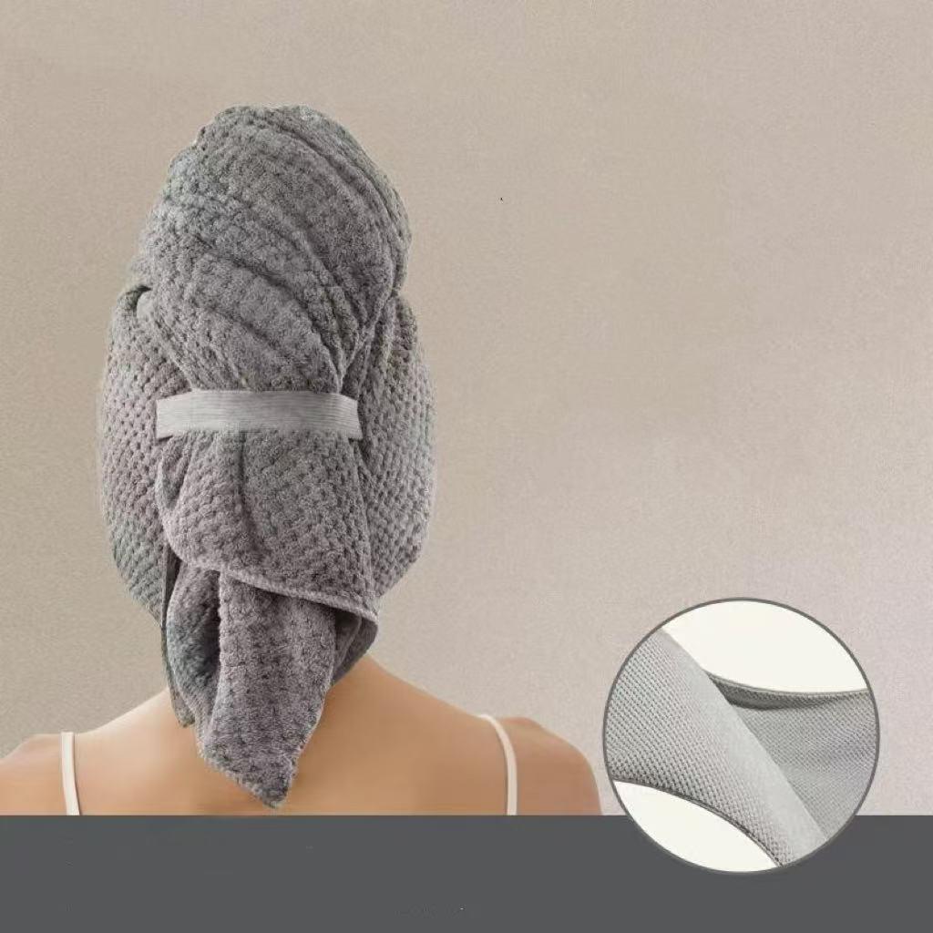 

Суперабсорбирующее женское полотенце для волос Jiang Yan Style: Быстро высыхает и предотвращает выпадение, идеально подходит для длинных волос. 52x95 cm