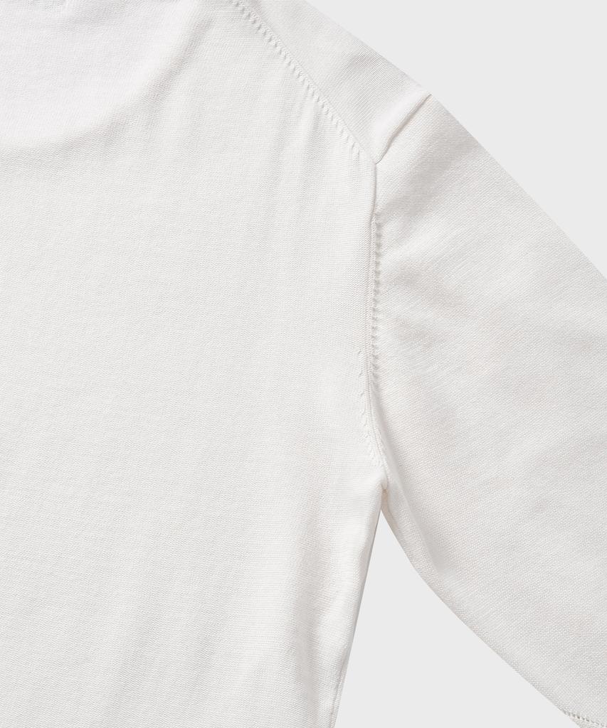 NONBLANK Fine Gauge U-Neck Ls Knit_White