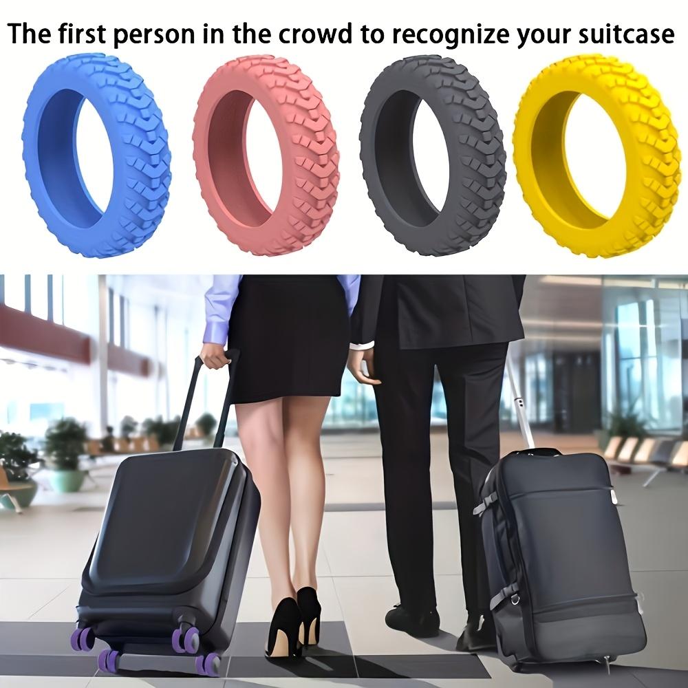8pcs Silicone Wheel Covers - Luggage Wheel Protectors, Shockproof Suitcase Wheels Protective Sleeves, Noise Reduction Travel Accessories