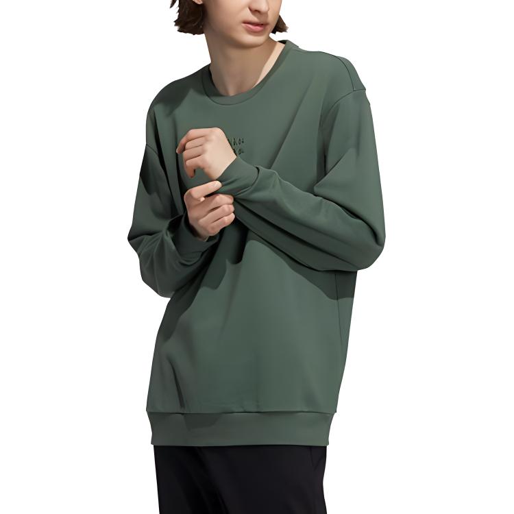 adidas Neo Sweatshirts Men's Green Crew Neck Moderate Other H14215