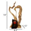 Eternal Love Couple Pine Wooden Statue Delicate Ornament Lover Kiss Craft Home Decoration