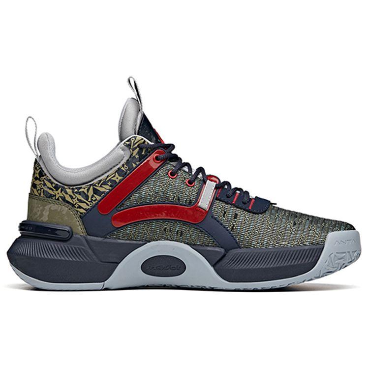 Anta Buty koszykarskie Naruto X Kakashi Low Top Męskie Sneakersy Oliwkowozielone 112121615S-3