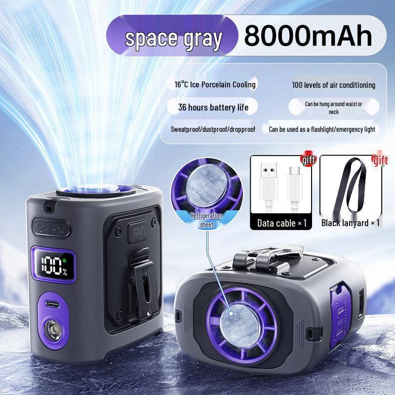 

2026 Portable Clip-on Waist Fan: Mini Semiconductor Cooling for Outdoor Use No Battery