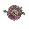 Purple Camellia Jelly Brooch: Vintage Court Style Accessory for Women's Coats