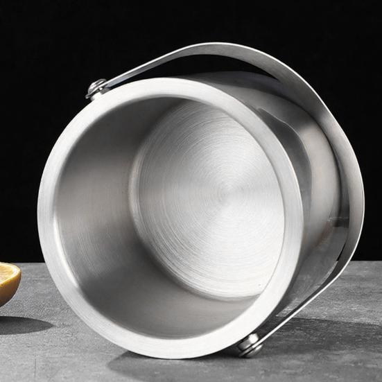 Stainless Steel Ice Bucket with Lid And Tongs 2/3L Large Capacity Double Wall Insulated Ice Bucket for Parties Wine Champagne Cocktails Home Bar