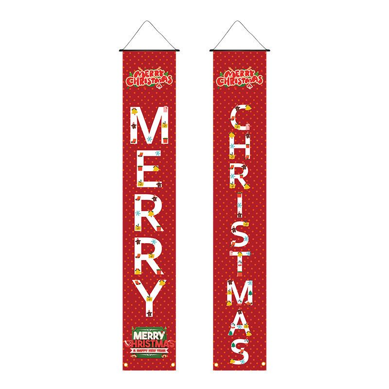 Christmas Nutcracker Couplets Door Curtain Flags | Festive Porch Decor