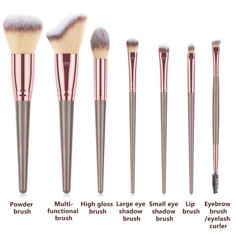7/15Pcs Makeup Brushes Face Eyes Make Up Brush Eyelash Eyeshadow Eyebrow Eyeliner Foundation Powder Blush Highlight Lips Brush
