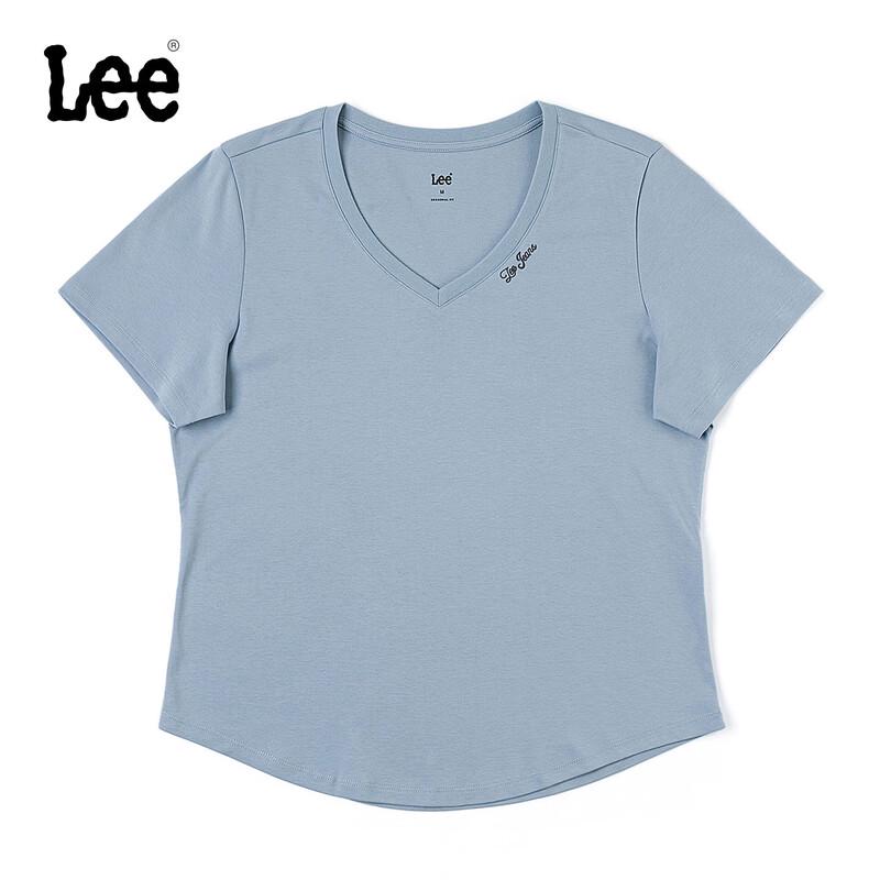 

Lee V-Neck Embroidered Logo Lightweight Women s T-Shirt S