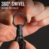 KeyUnity KM13 BK Titanium Keychain with Rotating Quick Key Key Loss Stylish 360° Connector, Non-Separable, Release, Ring, Lightweight, Compact,