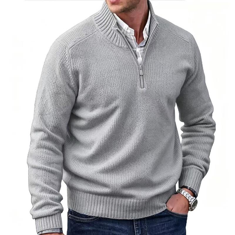 Autumn And Winter Multicolor Men'S Sweaters, Stand-Collar Base Layers, Knit Shirts, Men'S Warm Sweaters