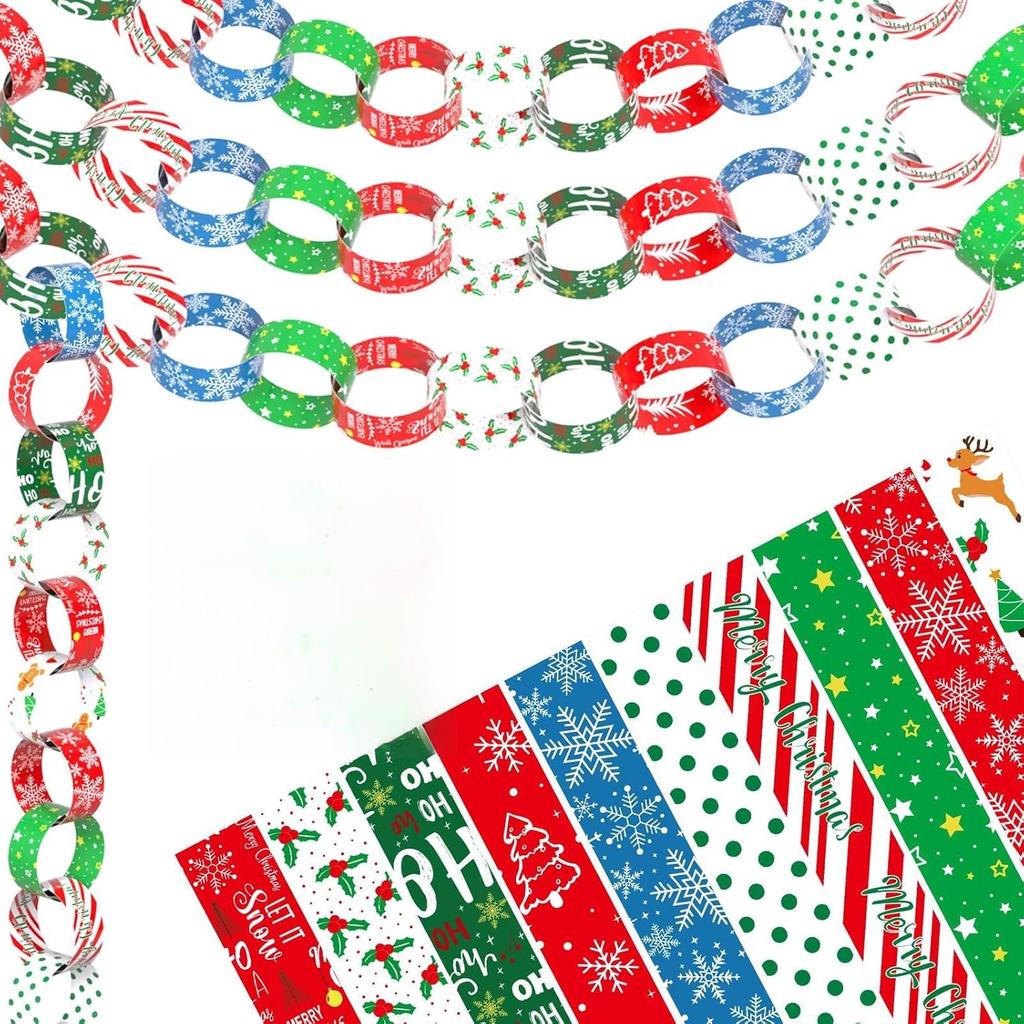 Morcheiong 300 Paper Cha Bright Color Paper Strips for Crafting DIY and Party Decorations